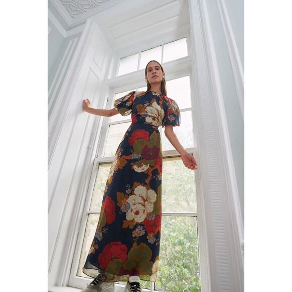 New Made With Love Maxi Boho Floral Dress Size Large - Picture 1 of 5